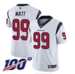 Texans #99 J.J. Watt White Men's Stitched Football 100th Season Vapor Limited Jersey