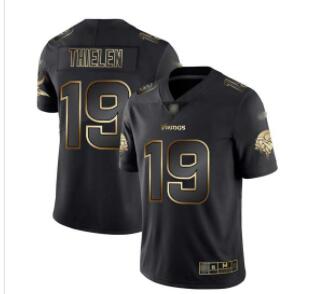 Vikings #19 Adam Thielen Black Gold Men's Stitched Football Vapor Untouchable Limited Jersey