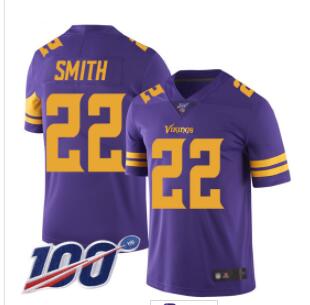 Vikings #22 Harrison Smith Purple Men's Stitched Football Limited Rush 100th Season Jersey