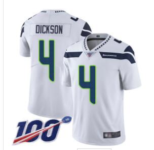 Seahawks #4 Michael Dickson White Men's Stitched Football 100th Season Vapor Limited Jersey