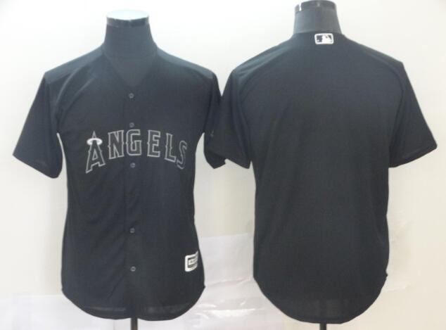 Men Los Angeles Angels Majestic 2019 Players' Weekend Black Jersey