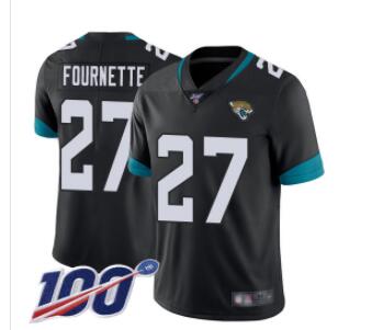 Jaguars #27 Leonard Fournette Black Team Color Men's Stitched Football 100th Season Vapor Limited Jersey