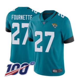 Jaguars #27 Leonard Fournette Teal Green Alternate Men's Stitched Football 100th Season Vapor Limited Jersey