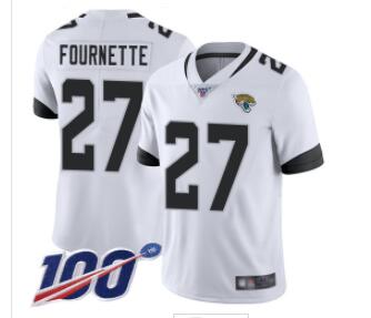 Jaguars #27 Leonard Fournette White Men's Stitched Football 100th Season Vapor Limited Jersey