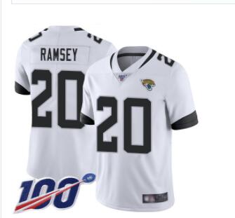 Jaguars #20 Jalen Ramsey White Men's Stitched Football 100th Season Vapor Limited Jersey