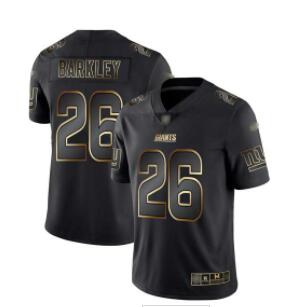 Giants #26 Saquon Barkley Black Gold Men's Stitched Football Vapor Untouchable Limited Jersey