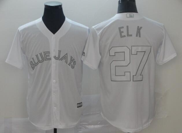 Men's Toronto Blue Jays 27 Vladimir Guerrero Jr. El K White 2019 Players' Weekend Player Jersey