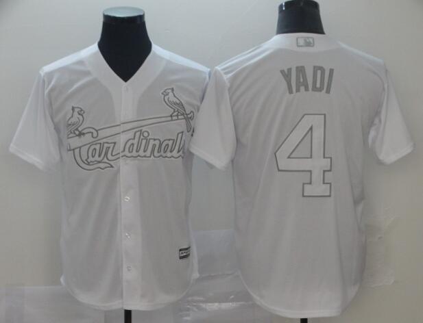 Men's St. Louis Cardinals 4 Yadier Molina Yadi White 2019 Players' Weekend Player Jersey