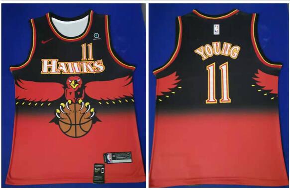 Men's Nike Atlanta Hawks #11 Trae Young  Throwback Jersey