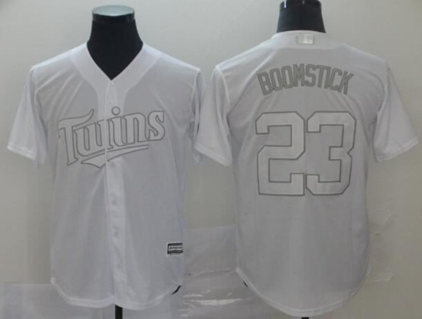 Men's Minnesota Twins 23 Nelson Cruz Boomstick White 2019 Players' Weekend Player Jersey