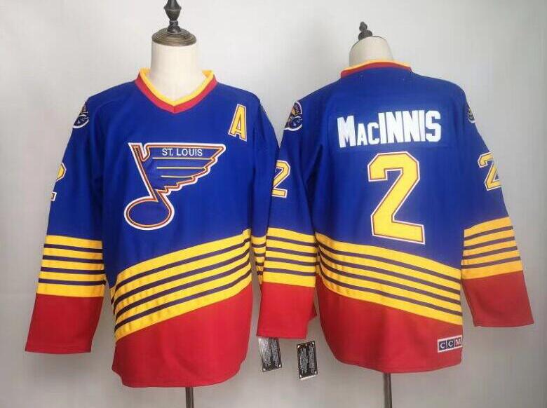 Men St. Louis Blues Jersey Blue Al Macinnis Jersey