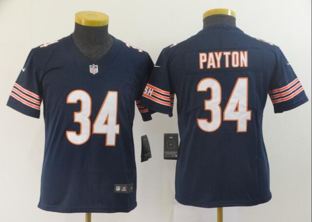 nike Chicago Bears 34 Walter Payton Blue women football Jerseys