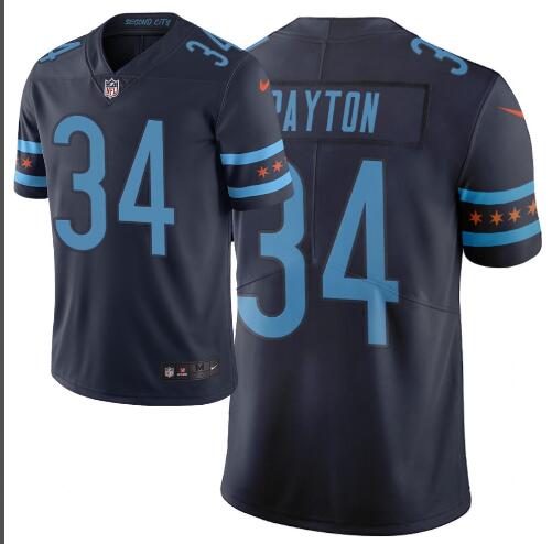 Chicago Bears #34 Walter Payton Navy Vapor Limited City Edition NFL Jersey