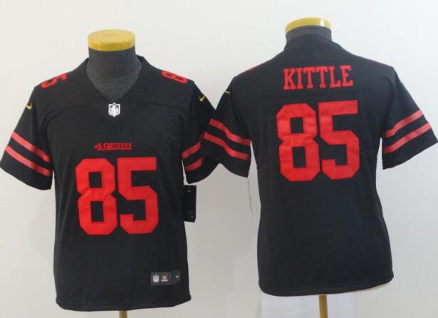 Nike 49ers #85 George Kittle Black Alternate Women's Stitched NFL jersey