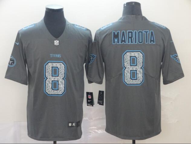 Nike Titans #8 Marcus Mariota  Fashion Men's Stitched NFL  Smoke  Jersey