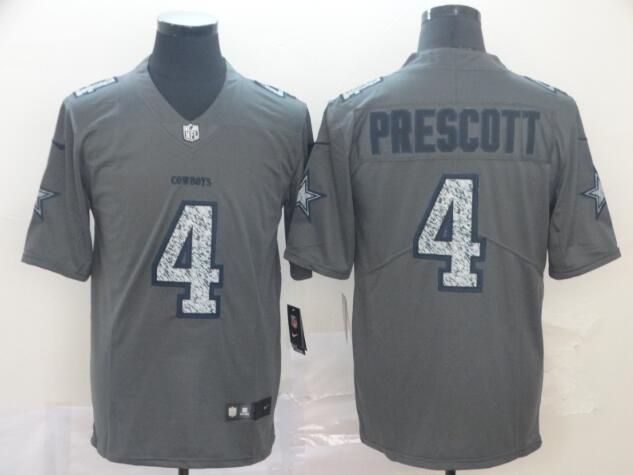 Dallas Cowboys #4 Dak Prescott Gray New MEN NFL Jersey