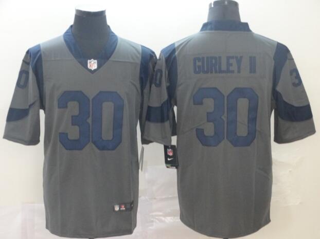 Nike Rams #30 Todd Gurley II Gray Men's Stitched NFL Limited Inverted Legend  Jersey