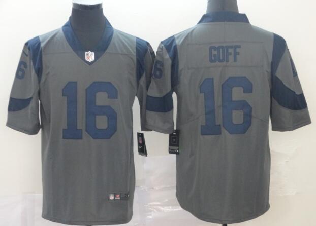Nike Rams #16 Jared Goff Gray Men's Stitched NFL Limited Inverted Legend JERSEY