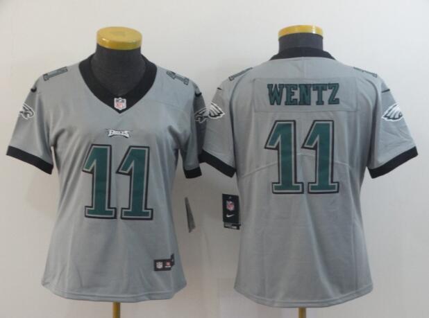 Youth Philadelphia Eagles Carson Wentz Nike Silver Inverted Legend Jersey