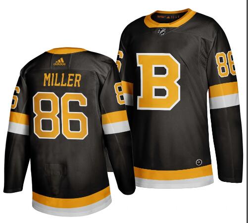 Men's Boston Bruins Kevan Miller 86 2019-20 season alternate black authentic third jersey