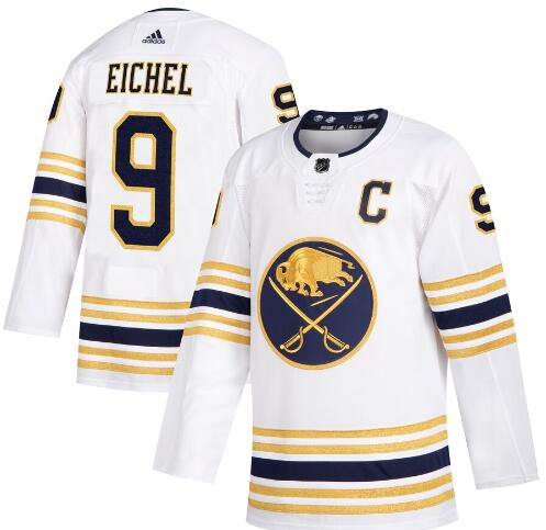 Men's Buffalo Sabres Jack Eichel adidas White 50th Season Authentic Player Jersey