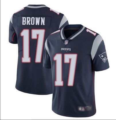 Nike Patriots #17 Antonio Brown Blue Men's Stitched NFL  Jersey