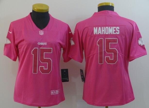 Women New Nike Kansas City Chiefs 15 Mahomes Stitched Jersey