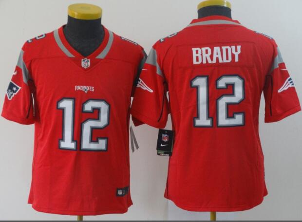 Youth  New England Patriots Tom Brady Nike Red Inverted Legend Jersey