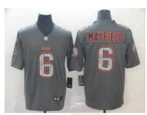 Nike Browns 6 Baker Mayfield Gray Camo Vapor Untouchable Limited Jersey