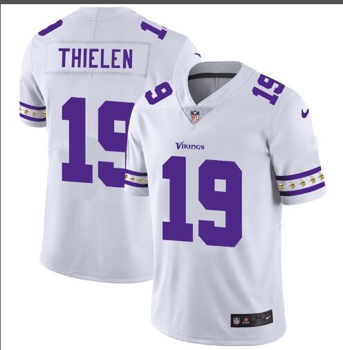 Minnesota Vikings #19 Adam Thielen Nike White Team Logo Vapor Limited NFL Jersey