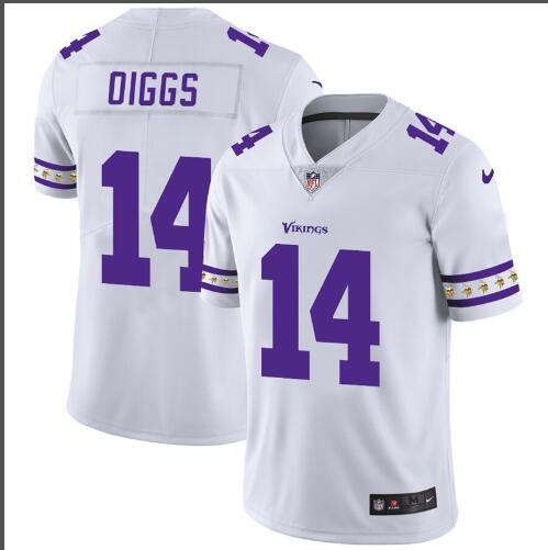 Minnesota Vikings #14 Stefon Diggs Nike White Team Logo Vapor Limited NFL Jersey