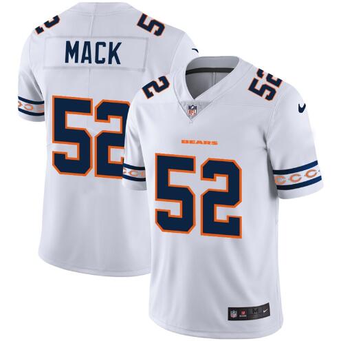 Chicago Bears #52 Khalil Mack Nike White Team Logo Vapor Limited NFL Jersey