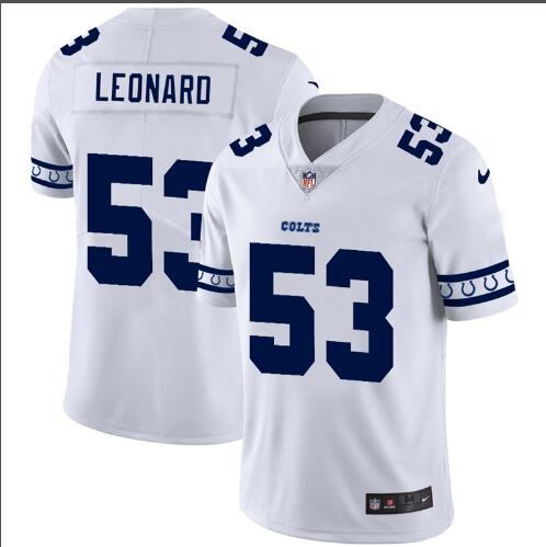 Indianapolis Colts #53 Darius Leonard Nike White Team Logo Vapor Limited NFL Jersey