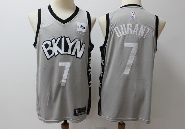 New Men's Kevin Durant Brooklyn Nets #7 Grayjersey