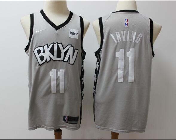New Kyrie Irving Brooklyn Nets 11 Gray Jersey