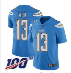 Nike Chargers #13 Keenan Allen Electric Blue Alternate Men's Stitched NFL 100th Season Vapor Limited Jersey
