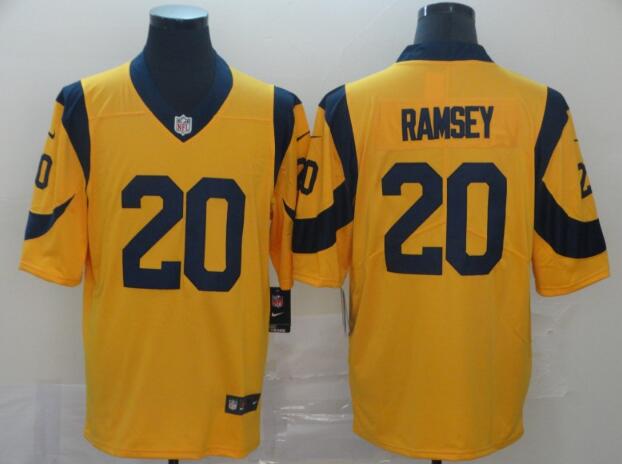 Nike Rams #20 Jalen Ramsey Gold Men's Stitched NFL Limited Rush Jersey