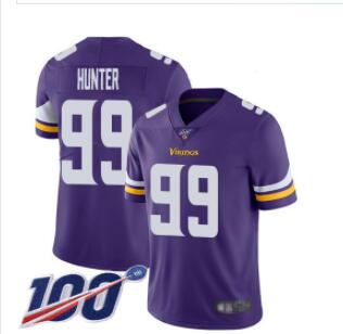 Nike Vikings #99 Danielle Hunter Purple Team Color Men's Stitched NFL 100th Season Vapor Limited Jersey