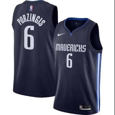 New Men's Dallas Mavericks 6 Porzingis Jerseys