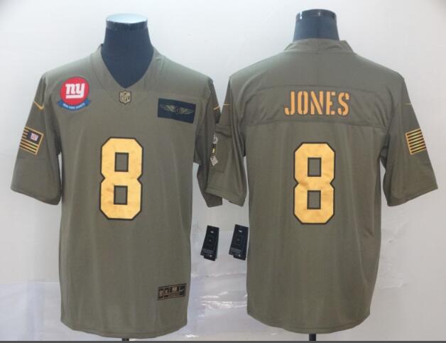 Giants #8 Daniel Jones   Men's Stitched Football  Jersey