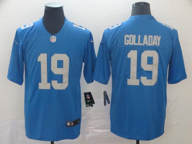 Lions #19 Kenny Golladay Blue Men's Stitched Jersey
