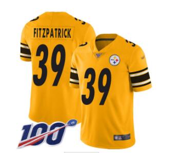 Steelers #39 Minkah Fitzpatrick Gold Men's Stitched Football Limited Inverted Legend 100th Season Jersey