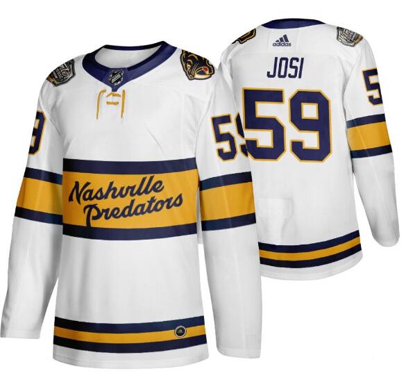 Men's Nashville Predators #59 Roman Josi White