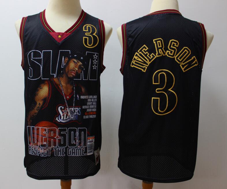3# Iverson Grand Slam Black Vintage Limited Edition Jersey