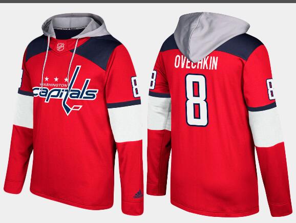 Men capitals alex ovechkin 8# red hoodie