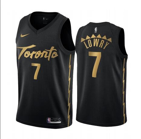 Men's Toronto Raptors kyle lowry black city edition jersey