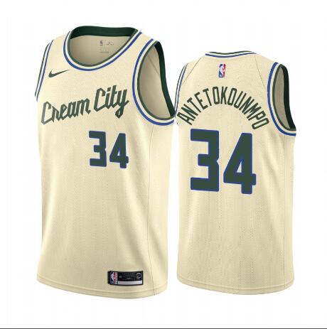 men's giannis antetokounmpo cream city edition jersey