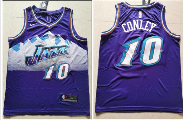 Mike Mens Conley Utah Jazz  Purple Stitched Jersey