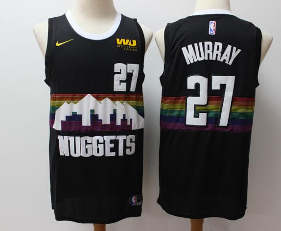 Men's Denver Nuggets Jamal Murray City Style Stitched Jersey with Patch