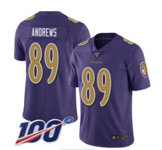 Nike Ravens #89 Mark Andrews Purple Men's Stitched NFL Limited Rush 100th Season Jersey